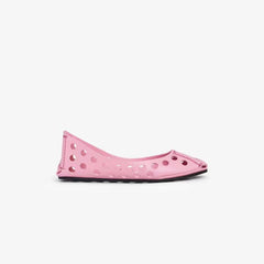 PERFO BALLET FLATS IN CALFSKIN PINK - TGSIKIBW