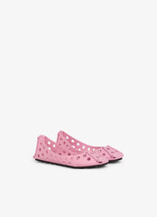 PERFO BALLET FLATS IN CALFSKIN PINK - TGSIKIBW