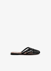 CRISS CROSS-BALLETT-FLATS AUS LEOPARDENHAARKALB