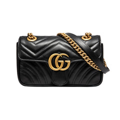 GG Marmont large Shoulder Bag 443497 Black - TGSIKIBW