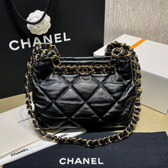 Small Tote in Black Lambskin AS3502 - IFSHOES