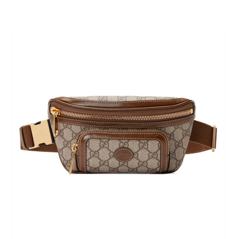 Belt Bag with Interlocking G in Brown GG Supreme 682933 - TGSIKIBW
