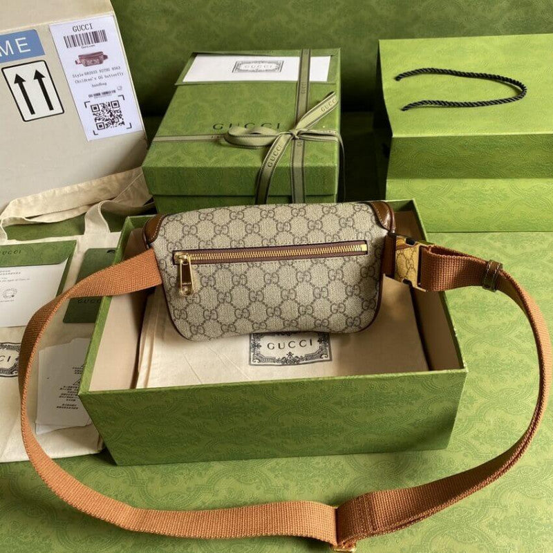 Belt Bag with Interlocking G in Brown GG Supreme 682933 - TGSIKIBW