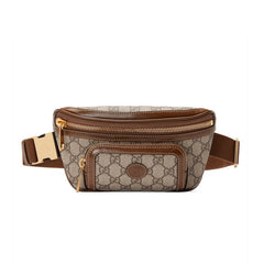 Belt Bag with Interlocking G in Brown GG Supreme 682933 - TGSIKIBW