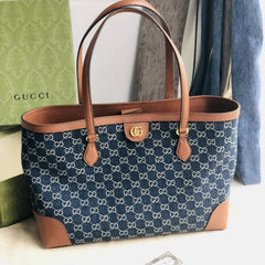 Denim Ophidia GG Medium Tote 631685 - TGSIKIBW