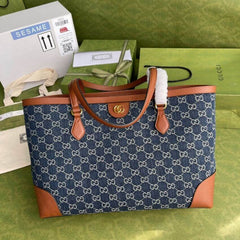 Denim Ophidia GG Medium Tote 631685 - TGSIKIBW