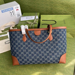 Denim Ophidia GG Medium Tote 631685 - TGSIKIBW