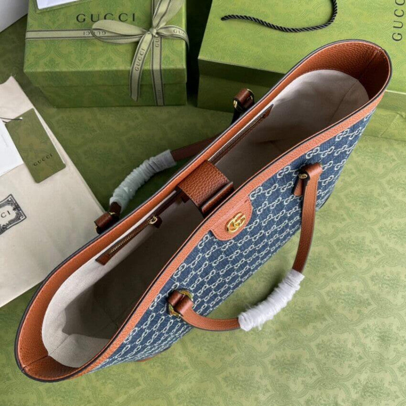 Denim Ophidia GG Medium Tote 631685 - TGSIKIBW