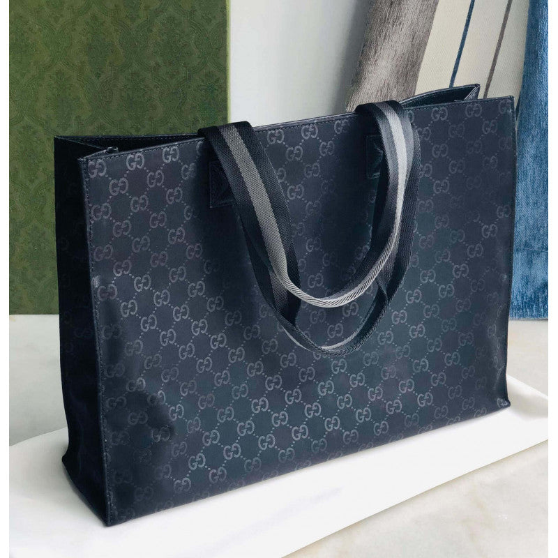 GG Guccissima Black Nylon Tote Bag 449176 - TGSIKIBW
