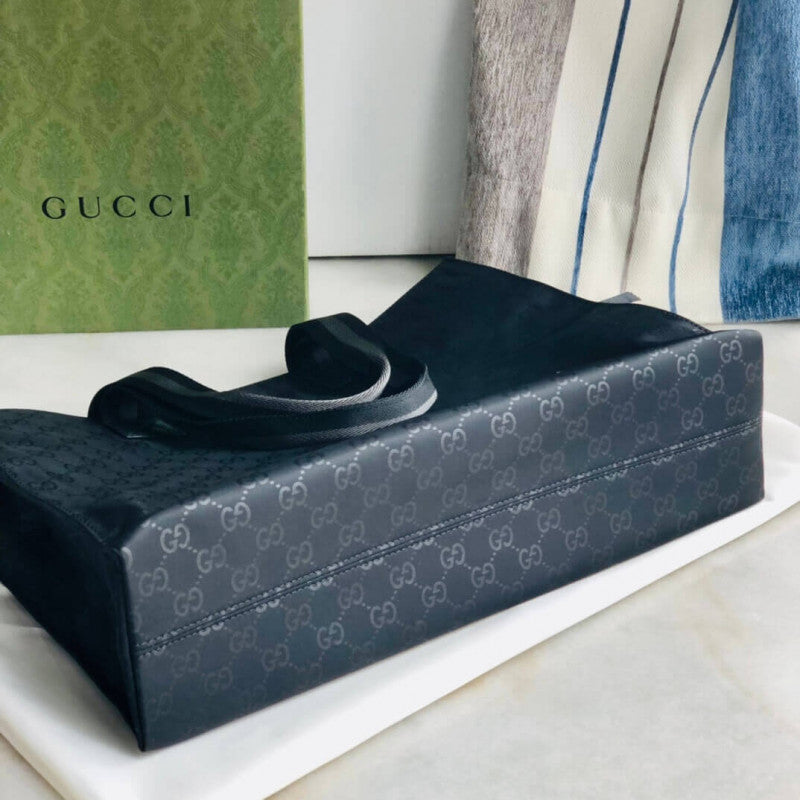GG Guccissima Black Nylon Tote Bag 449176 - TGSIKIBW