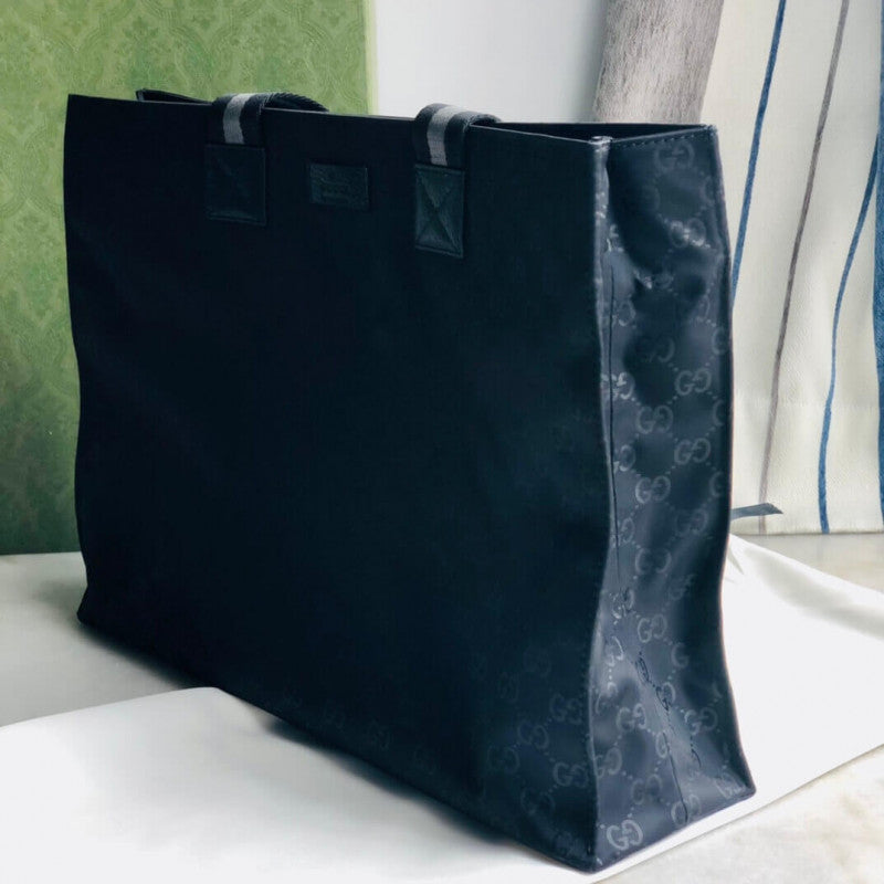 GG Guccissima Black Nylon Tote Bag 449176 - TGSIKIBW