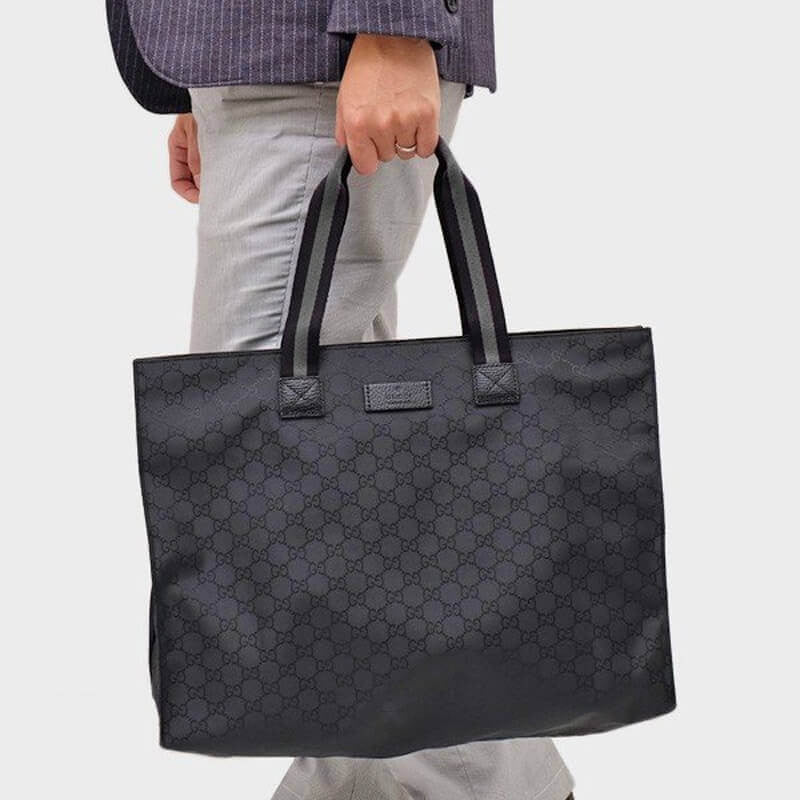 GG Guccissima Black Nylon Tote Bag 449176 - TGSIKIBW