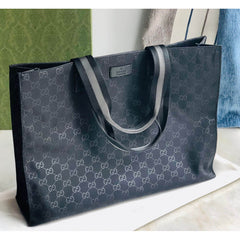 GG Guccissima Black Nylon Tote Bag 449176 - TGSIKIBW