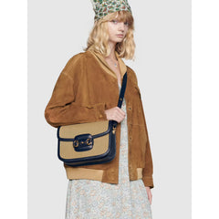 Horsebit 1955 large Bag 602204 in Beige Canvas - TGSIKIBW