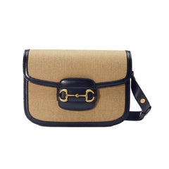 Horsebit 1955 large Bag 602204 in Beige Canvas - TGSIKIBW