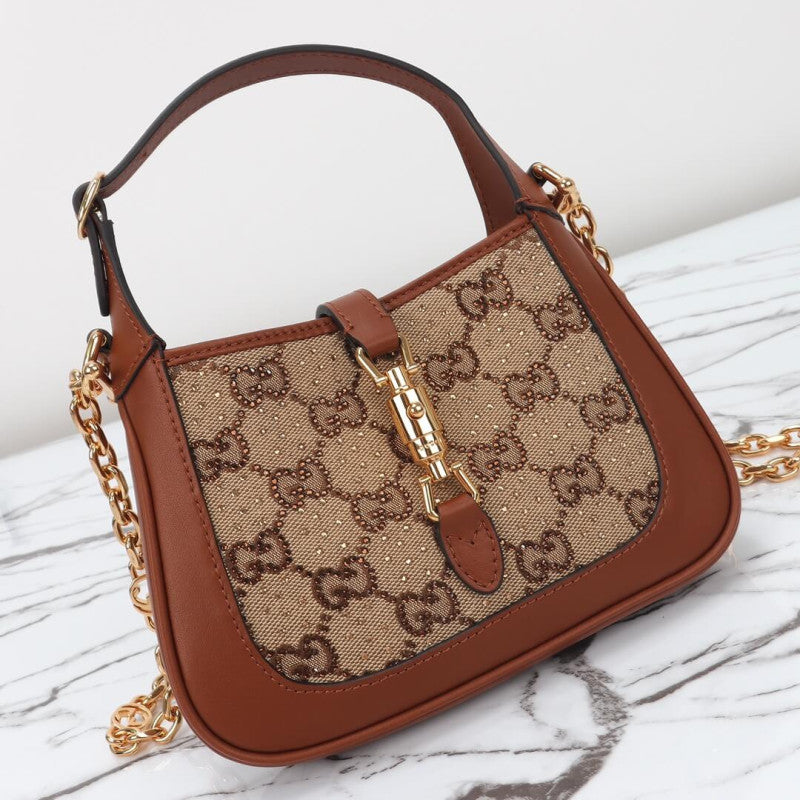 Jackie 1961 Crystal GG Mini Shoulder Bag 675799 - TGSIKIBW