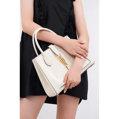 Jackie 1961 Medium Tote Bag in White Leather 649016 - TGSIKIBW