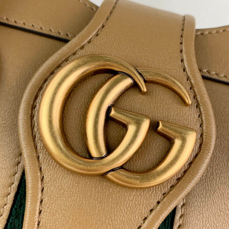 large Top Handle Bag with Double G in Brown Leather 658450 - TGSIKIBW