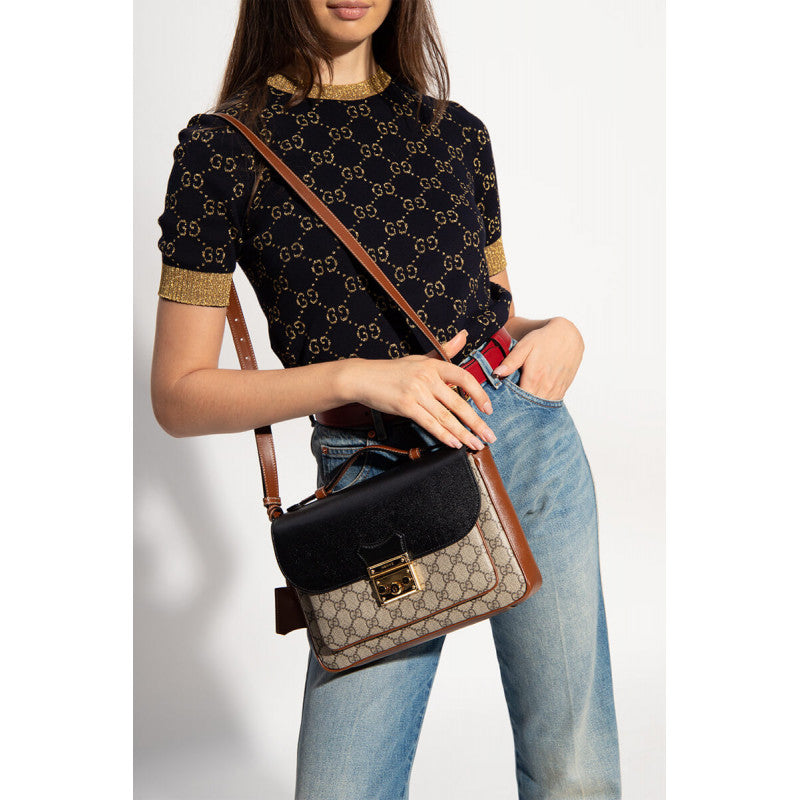 Padlock large Shoulder Bag in GG Supreme Canvas 644527 - TGSIKIBW