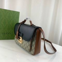 Padlock large Shoulder Bag in GG Supreme Canvas 644527 - TGSIKIBW